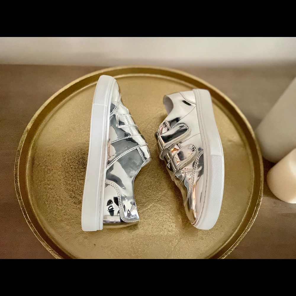 Silver Double Strap Sneaker